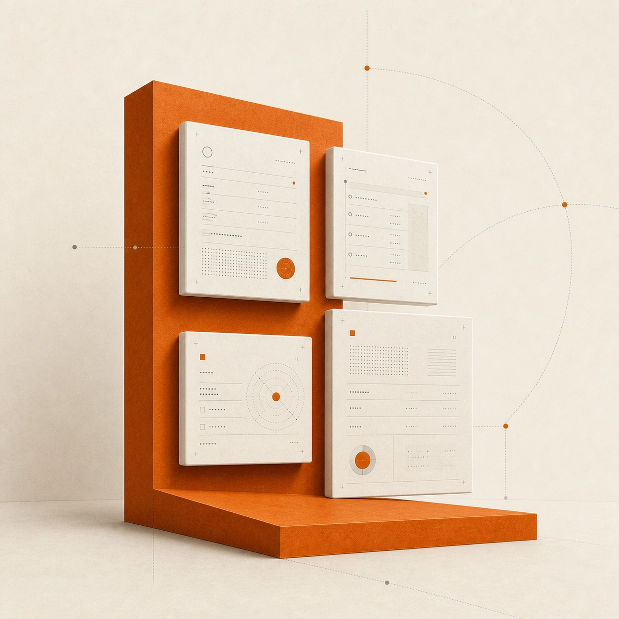 Consent, custody, governance, and audit artifacts on an orange base
